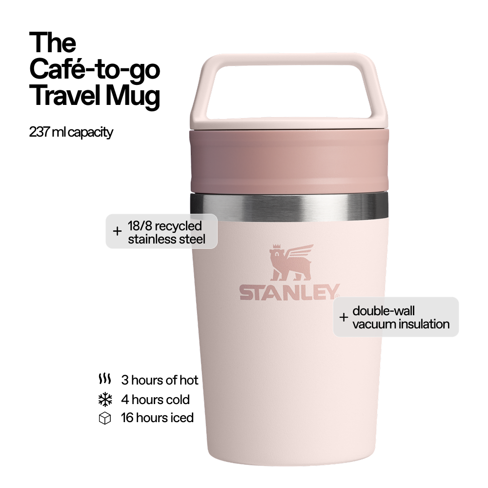 The Café-to-go Travel Mug | 237 ML | ROSE QUARTZ