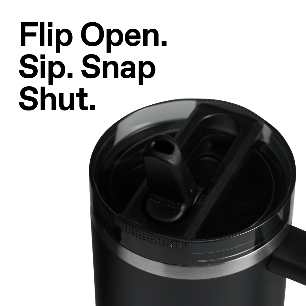 The Quencher Protour Flip Straw | 887 ML | BLACK 2.0