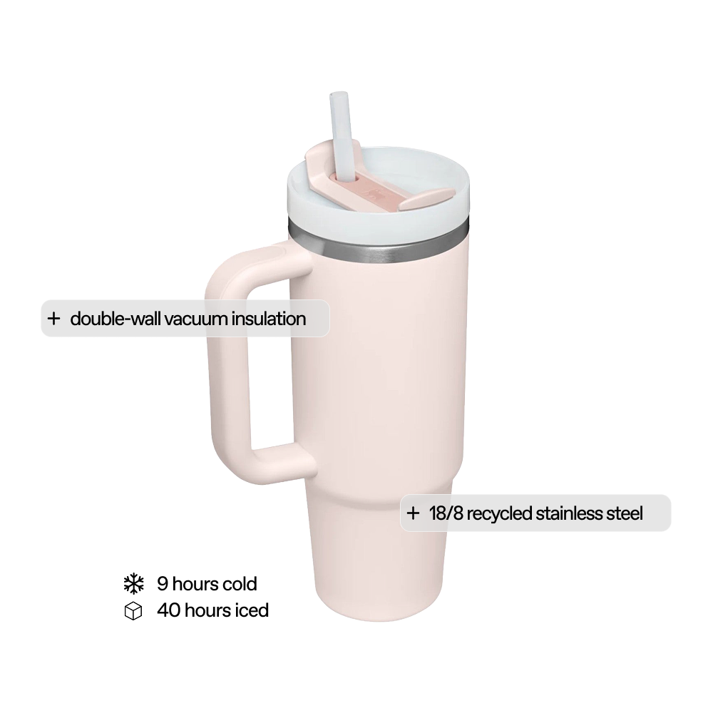 The Quencher H2.O FlowState™ Tumbler | 887 ML | ROSE QUARTZ 2.0