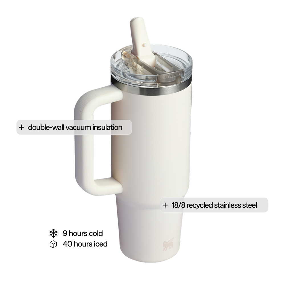 The Quencher Protour Flip Straw | 887 ML | CREAM