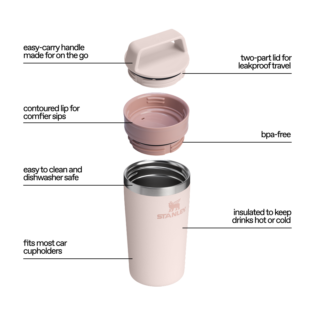 The Café-to-go Travel Mug | 354 ML | ROSE QUARTZ