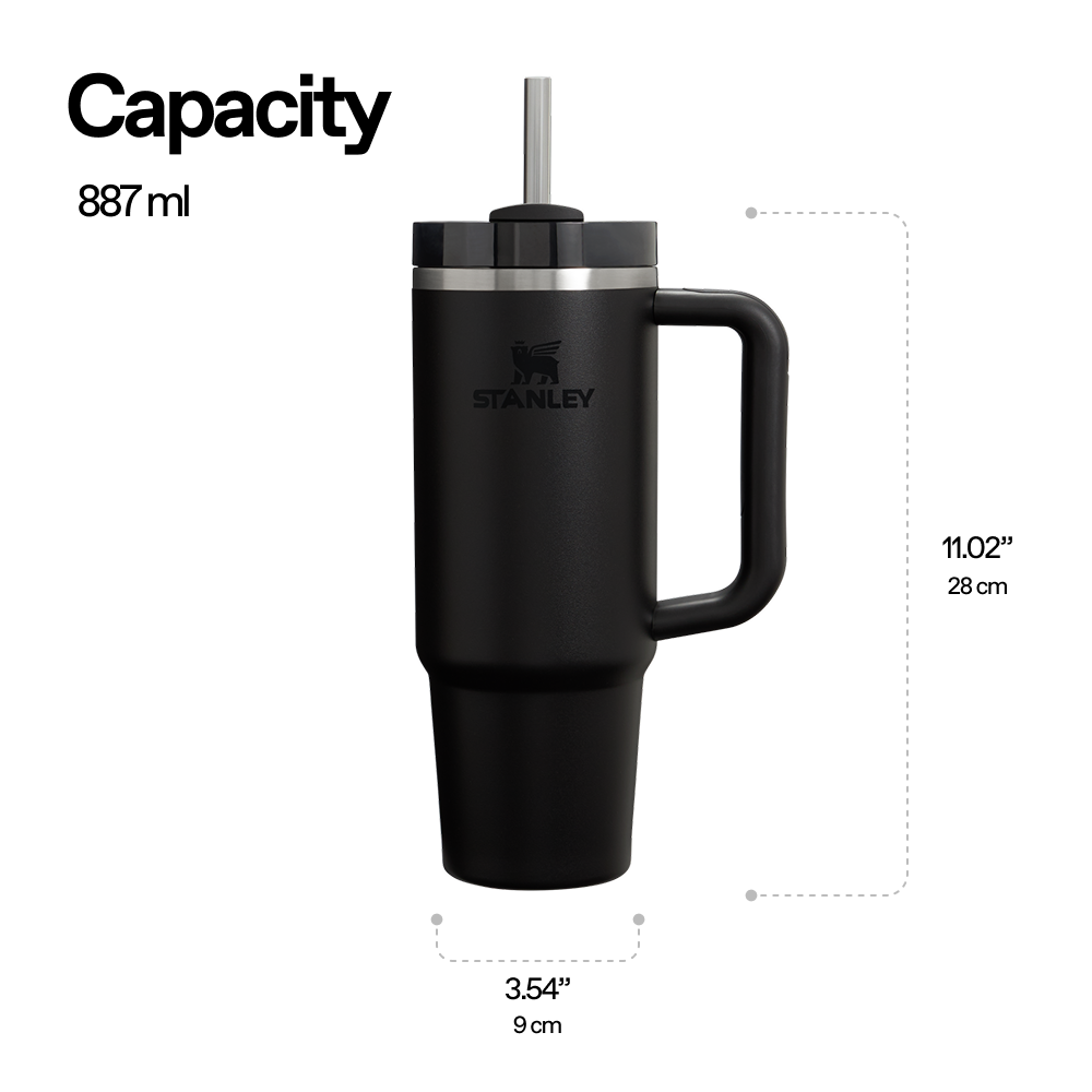 The Quencher H2.O FlowState™ Tumbler | 887 ML | BLACK 2.0