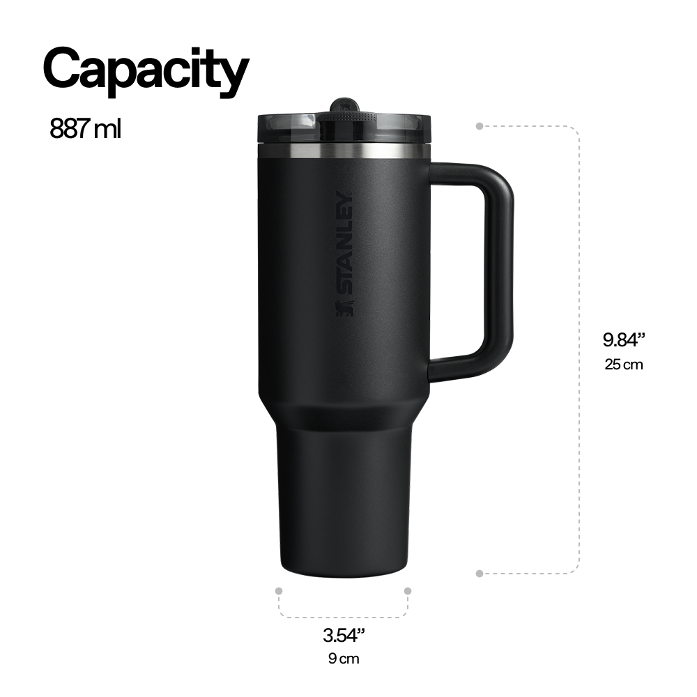 The Quencher Protour Flip Straw | 887 ML | BLACK 2.0