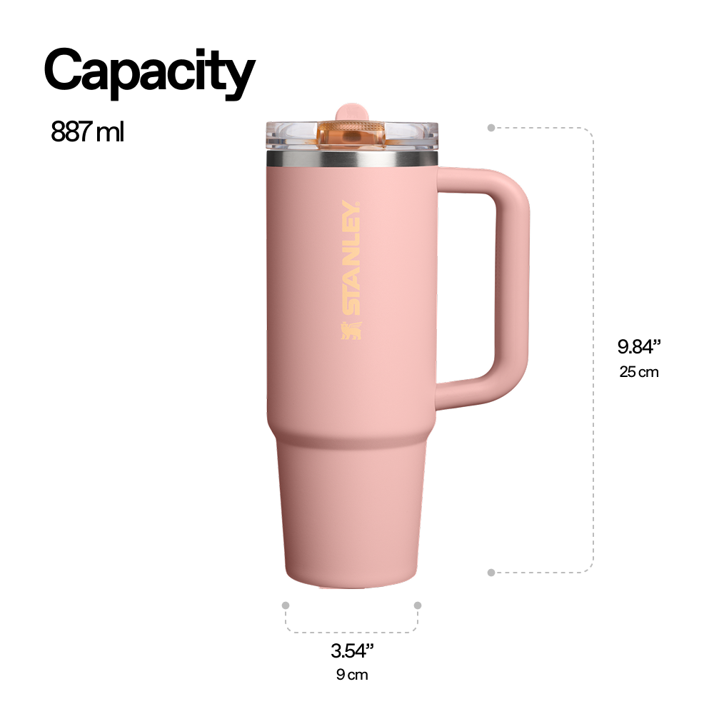 The Quencher Protour Flip Straw | 887 ML | PEACH ROSE